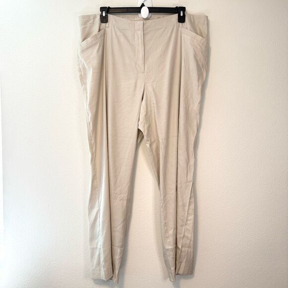 J. Jill Linen Stretch Sea Salt Wide Leg Trousers Size 24 NWT - Picture 1 of 10